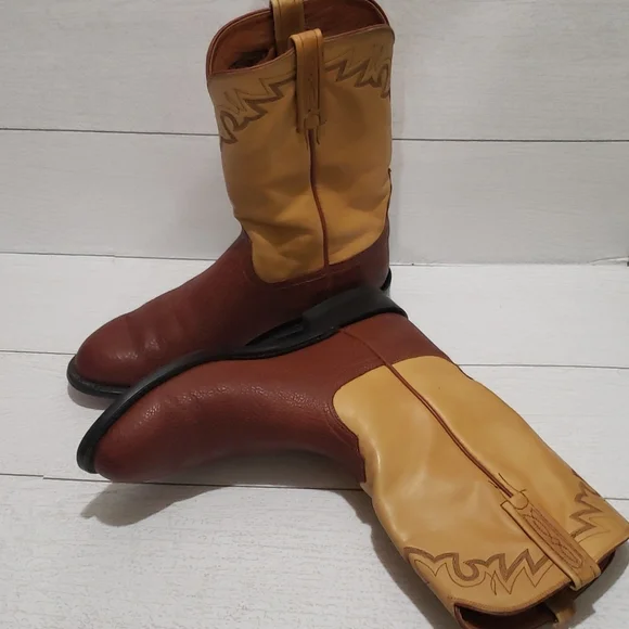 Luchesse 2000 block color round toe mens boots 9D
